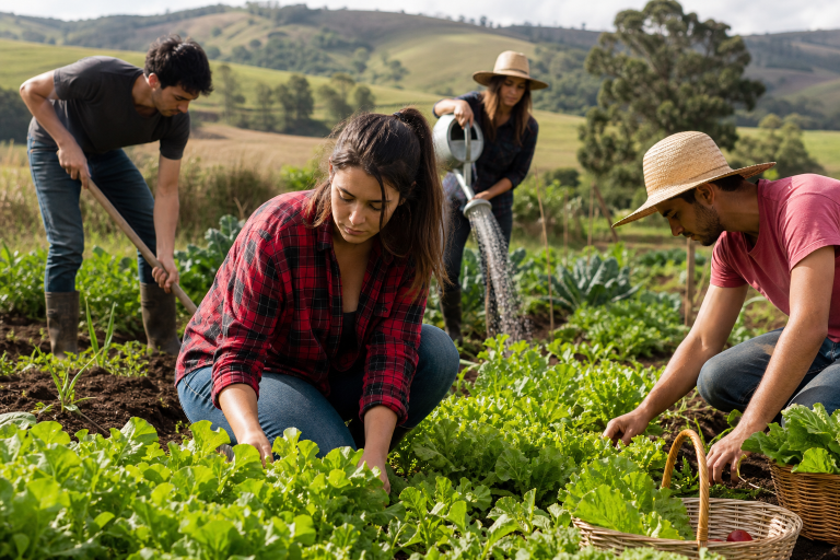 Alep aprova projeto para fortalecer juventude rural e sucessão familiar no Paraná Jovens agricultores trabalham em uma propriedade rural do Paraná durante atividade no campo
